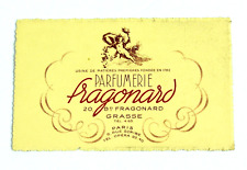 Vtg PARFUMERIE FRAGONARD Perfume Card GRASSE PARIS French Perfume Advertising picture