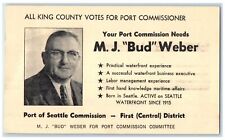 1954 M. J. Bud Weber Political Candidate Seattle Washington WA Posted Postcard picture
