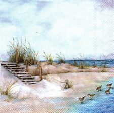 (2) Two Paper Lunch Napkins for Decoupage/Mixed Media - Seaside Feelings (beach) picture