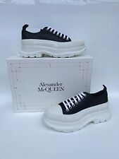 $695 Alexander McQueen Men White Black Tread Slick Sneaker Shoe Size EU 43 US 10 picture