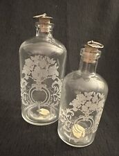 Jay Wilfred du Of Andrea By Sadek Set/2 Apothecary Jars Cork W/silver Topper picture