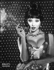 1996 Sexy Asian Girl Cigar The Big Smoke Bally's Vegas retro photo print ad S35 picture