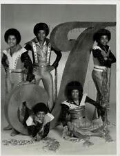 1977 Press Photo Randy, Michael, Marlon, Jackie, Tito Jackson on 