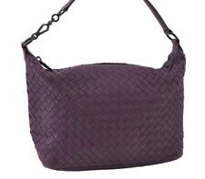 Authentic BOTTEGA VENETA Intrecciato Leather Shoulder Hand Bag Purple 4605I picture