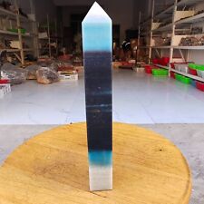 645g Trolleite Crystal Tower Point Obelisk Natural Rare Blue Quartz Healing Z753 picture