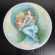 Vintage Gloria Nelson Handpainted Pedastal Serving Plate Art Nouveau Judaica picture