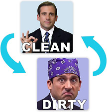 Michael Scott Prison Mike Dishwasher Magnet Clean Dirty Sign Sticker Strongest M picture
