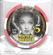 Harrah's Limited-Edi Millennium Marlene Dietrich 5 Dollar Gaming Chip as picture picture