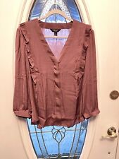 Simply Vera Wang Blouse XL Dusty Pink Mauve NWT $44 picture