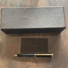 GUCCI Ballpoint Pen Black Gold Box and Instruction Manual Included Luxury Brand picture