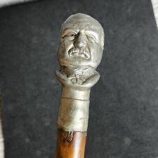 Antique GROVER CLEVELND Bust Presidential Campaign Wooden Cane 38” picture