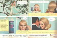 1966 Clairol Hair Coloring TWO PAGE Vintage Print Ad Sally Cat Woman picture