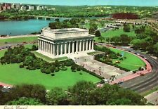 Postcard Lincoln Memorial White Marble Temple Immense Sculpture Washington DC picture