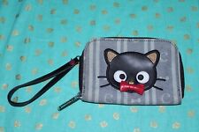 RARE 2004 Sanrio Chococat black cat gray bowtie wallet wristlet purse picture