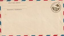 1933 VIA Air Mail 8c Postage Envelope, Unused. 6 3/4