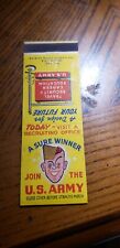 Vintage Matchcover  Join The US Army picture