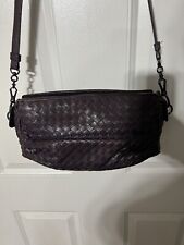 BOTTEGA VENETA Intrecciato Leather shoulder bag Purple Brown From Italy picture