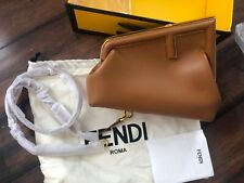 Fendi First Leather Small Clutch Brown picture