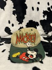Vintage 90s Mickey Mouse Disney Store Embroidered Snapback Dad Cap RARE picture