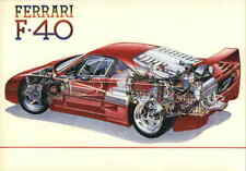 Cars Spaccato Ferrari F-40 Postcard Vintage Post Card picture