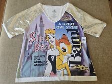 Disney Parks Sleeping Beauty Bambi Women’s Sequin T Shirt Medium NWT New picture
