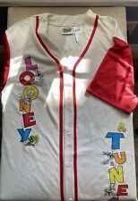 Looney Tunes “All The Cast” Character Baseball Jersey Unisex Adult size L picture