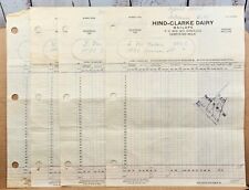 Hind Clarke Dairy Wailupe Territory of Hawaii Vintage 1939-40s Milk Receipts Lot picture