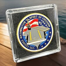 USS George Washington CVN-73 Challenge Coin Freedom US NAVY New W 2X2 ST Case picture