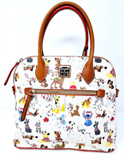 Dooney & Bourke Disney Holiday Santa Tails Dogs Satchel Purse Bag New picture