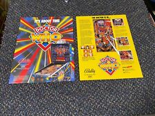2 1992 BALLY FACTORY ORIGINAL DR WHO PINBALL PROMO FLYERS UNCIRCULATED picture