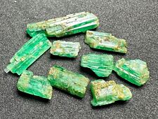 47 Ct. Full/Well Terminated Top Green Panjsher Emerald Crystals Lot @Afg picture