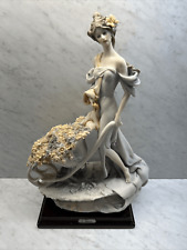 Giuseppe Armani Lady with Flower Cart” Figurine Statue 1985 Florence 14”x 10” picture