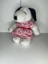 Vintage Snoopy's Sister BELLE Pink Dress Plush Peanuts United Syndicate 9