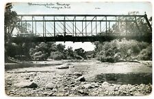 Fort Wayne Indiana IN Bloomingdale Bridge Over St Mary's River Antique Postcard picture