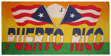 Puerto Rico Sun Tropical 2 Flags Sunset 30 x 60 Beach Towel (Cotton Twill) picture