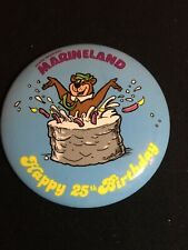 Vintage 1980 Hanna-Barbera's Marineland Happy 25th Birthday Button- Yogi, WDW picture