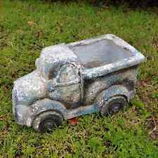 Vintage Outdoor Planter Old Truck Distressed Hard Resin Yard ART 14x8x8 Inch picture