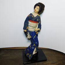 Vintage 1940s-1950s Japanese Kimono Geisha Doll with Posable Hands - 16