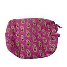 Vera Bradley Women's One Size Paisley Print Cosmetic Bag Pink Multicolor *FLAWS picture