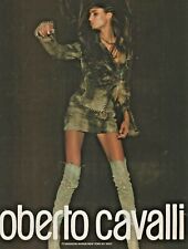 ROBERTO CAVALLI vintage magazine print ad from 2001 thigh high boots and dress picture
