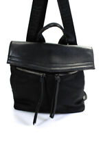 Botkier Womens Leather Trim Flap Back Pack Shoulder Handbag Black picture