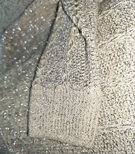 ST JOHN Vintage / White Silver Shimmer Knit Sweater Women's SIZE M Medium / SALE picture