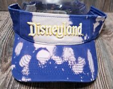 1990s Disneyland Acid Washed Sun Visor with Tags Blue Beige One Size picture