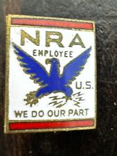 Vintage NRA Employee  - US We Do Our Part Tie Tack - Lapel Pin picture