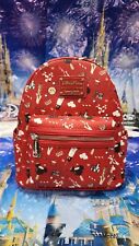 2021 Disney Parks Loungefly Mickey Red Christmas Holiday Treat Mini Backpack NWT picture