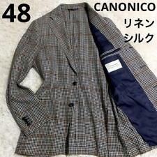 Stylish Universal Language Tailored Canonico Linen Silk L from japan Rare F/S Go picture