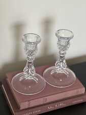 Set Of 2 Cristal D'Arques Durand Crystal Candlesticks picture