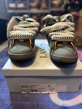 Lanvin Suede Colorblock Pattern Sneakers Size: 12 picture