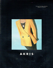 1992 Advertising 0723 AKRIS Fashion Ready to Wear Women picture
