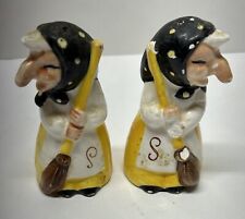 Vtg Kitchen Witch Scandinavian Health Happiness Salt Pepper Shakers 1980’s Japan picture